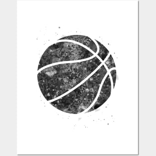 Basketball Ball black and white Posters and Art